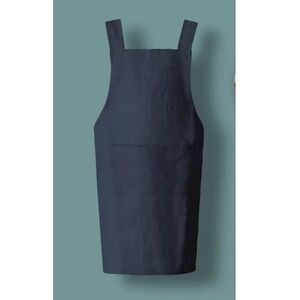 Korean -Japanese Style Linen Cross Back Apron with Pocket. Unisex. One Size